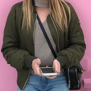 Top shop Olive Green Bomber